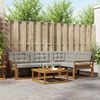 vidaXL Set di divani da esterno 5 pcs Grigio Naturale e Chiaro