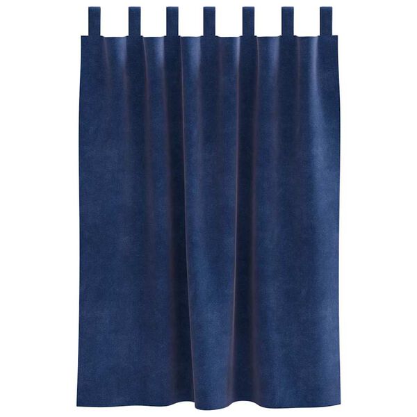 vidaXL Tende oscuranti 2 pcs Blu Scuro 140 x 140 cm Velluto