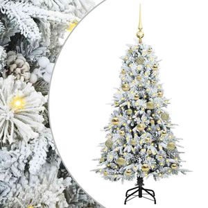 vidaXL Albero di Natale Artificiale con Rami Pieghevoli Bianco 120 cm