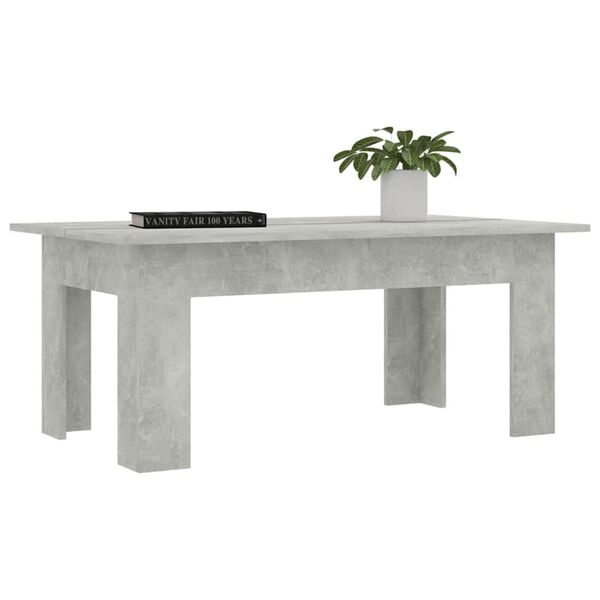 vidaXL Tavolino Salotto Grigio Cemento 100x60x42 cm Legno Multistrato