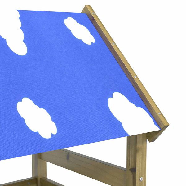 vidaXL Torre da Gioco Marrone Legno Impregnato Solido