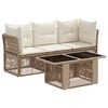 vidaXL Set Divano da Giardino 4 pz Beige polyrattan