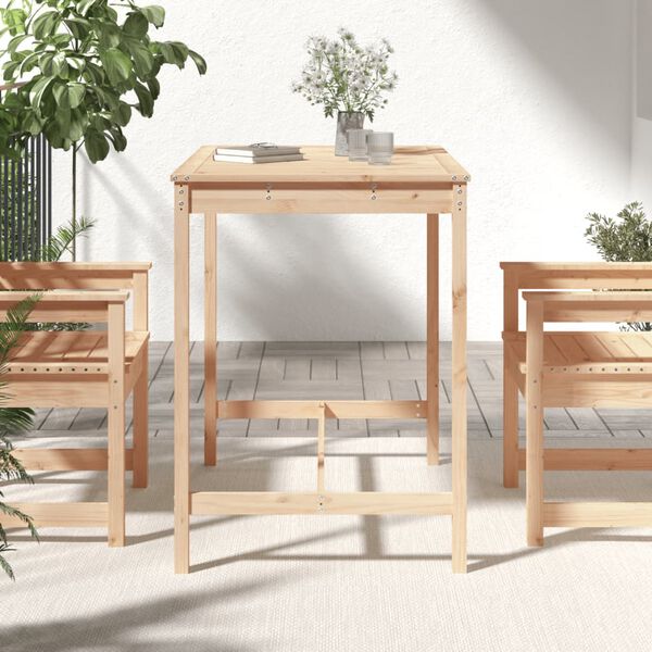 vidaXL Tavolo da Giardino 121x82,5x110 cm in Legno Massello di Pino