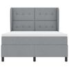 vidaXL Letto a molle con materasso Grigio chiaro 140 x 190 cm Tessuto