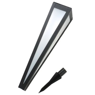 HI Lampione Solare a LED per Esterni 58 cm Nero