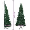 vidaXL Albero di Natale Artificiale Angolare con 300 LED Verde 180 cm