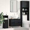 vidaXL Armadio per Lavabo da Bagno Rovere Nero 80 x 33 x 60 cm