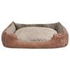 vidaXL Cuccia per Cani Cuscino Imbottito Similpelle Taglia XL Beige