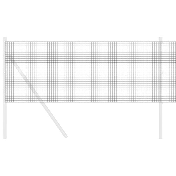 vidaXL Recinzione in Rete Saldato Grigio 0.4 x 100 m Acciaio