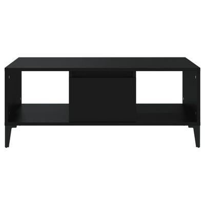 vidaXL Tavolino da Salotto Nero 90x50x36,5 cm in Legno Multistrato