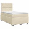 vidaXL Letto box spring con materasso Crema 120 x 200 cm Tessuto
