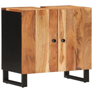 vidaXL Mobile Lavabo 62x33x58 cm Legno Massello Acacia e Multistrato