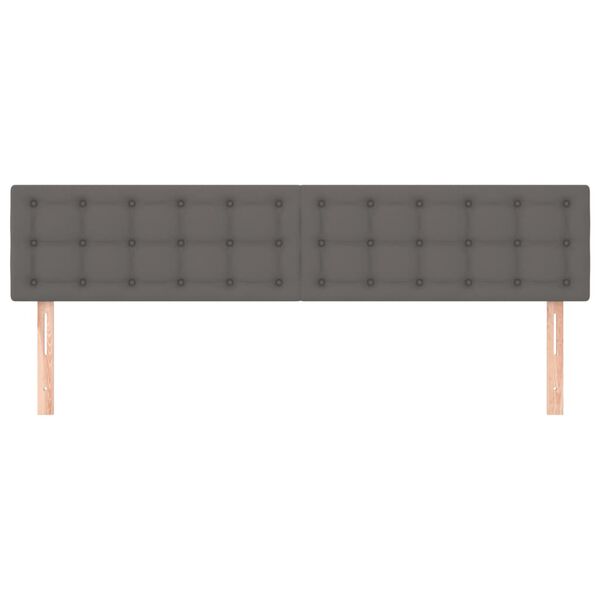 vidaXL Testiere 2 pz Grigie 100x5x78/88 cm in Similpelle