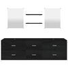 vidaXL Set Mobili da Bagno 5 pz Nero in Legno Multistrato