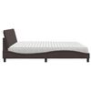 vidaXL Letto con Materasso Hanko Marrone Scuro 200x200 cm in Tessuto