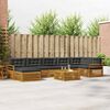 vidaXL Set divani 8 pcs Naturale e Antracite Legno di Acacia Massello