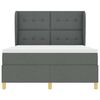 vidaXL Letto a molle con materasso Grigio scuro 200 x 160 cm Tessuto