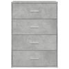 vidaXL Credenze 2 pz Grigio Cemento 60x31x84 cm in Legno Multistrato