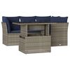 vidaXL Set Divani da Giardino 5 pz con Cuscini Grigio in Polyrattan