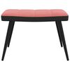 vidaXL Poltrona Relax con Poggiapiedi Rosa in Velluto e PVC