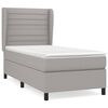 vidaXL Giroletto a Molle con Materasso Grigio Chiaro 80x200 cm Tessuto