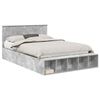 vidaXL Struttura del letto con lo scaffale Grigio cemento 140 x 190 cm