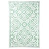 Esschert Design Tappeto da Esterno 182x122 cm a Tessere Verde e Bianco