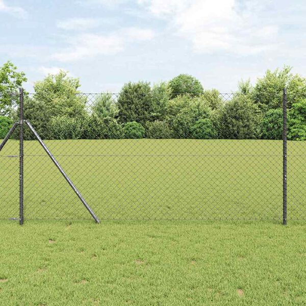 vidaXL Palo della recinzione Grigio 10 x 1,4 m (rete 40 x 40 mm)