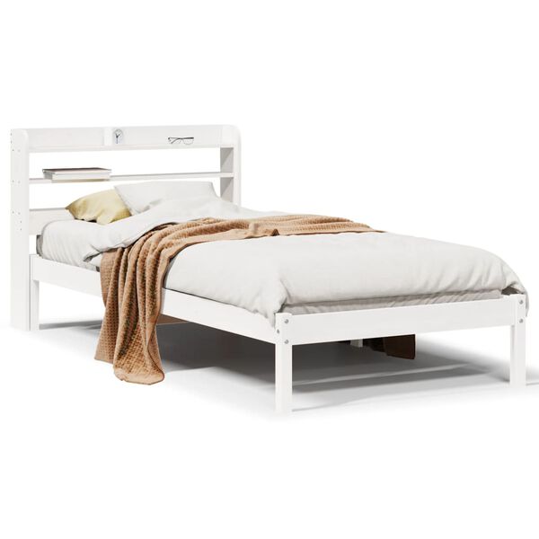 vidaXL Letto senza Materasso Bianco 90x200 cm Legno Massello di Pino