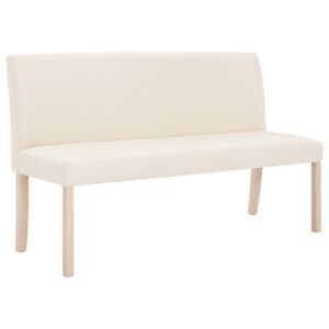 vidaXL Panca 139,5 cm Crema in Poliestere