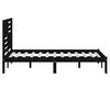 vidaXL Giroletto Nero 150x200 cm King in Legno Massello di Pino