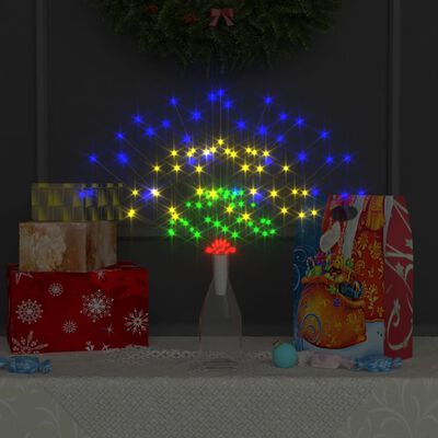 vidaXL Luci di Natale Fuochi Artificio 2pz Multicolore 20 cm 280 LED