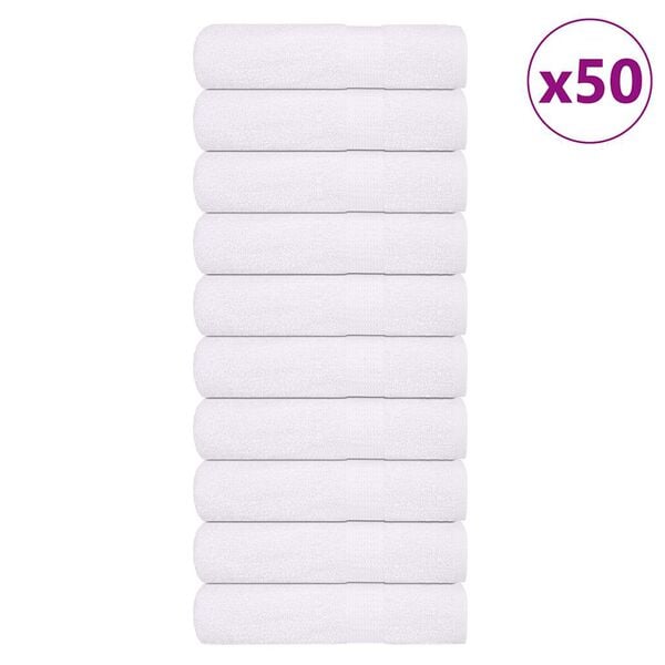 vidaXL Asciugamani FROGN 50 pz Bianco 50x100 cm 360 g/m&sup2;