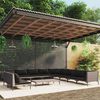 vidaXL Divani da Giardino 12 pz con Cuscini in Polyrattan Grigio Scuro