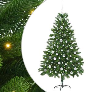vidaXL Albero di Natale con 300 LED con supporto Verde 180 cm PE