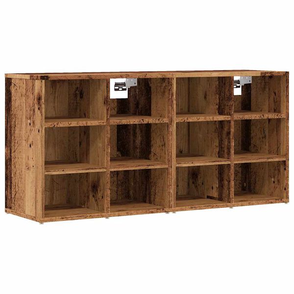 vidaXL Scarpiere 2 pz Legno Antico 52x30x50 cm