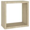 vidaXL Mensole a Cubo 4 pz Rovere Sonoma 30x15x30 cm