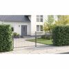 vidaXL Cancello da giardino con blocco Grigio 100 x 400 cm Acciaio
