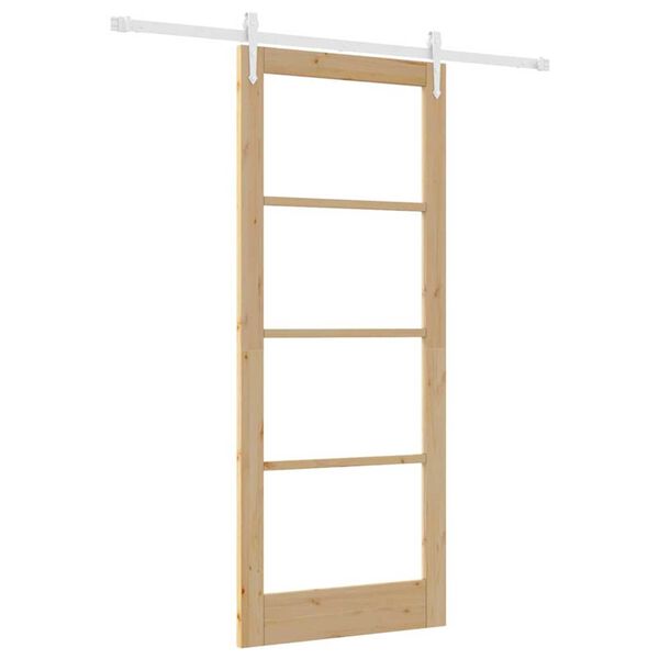 vidaXL Porta scorrevole Naturale 86 x 211 cm