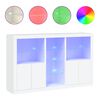 vidaXL Credenza con Luci LED Bianca 162x37x100 cm