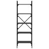 vidaXL Libreria Nera 5 Ripiani 56x31,5x174 cm Legno Multistrato