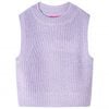 vidaXL Gilet da Bambina Lavorato a Maglia Lilla Chiaro 92