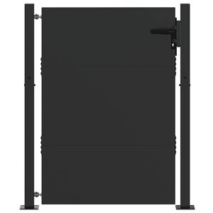 vidaXL Cancello da giardino con blocco Nero 105 x 130 cm