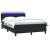 vidaXL Letto a Molle con Materasso e LED Nero 160x210 cm in Velluto
