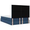 vidaXL Letto con contenitore e LED con led Blu 140 x 200 cm Poliestere