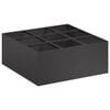 vidaXL Vaso da giardino Nero 100 x 100 x 20 cm
