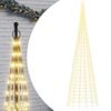 vidaXL Albero di Natale a LED 3000 LED Bianco Caldo 800 cm