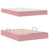 vidaXL Letto con contenitore e materasso Rosa 140 x 190 cm Velluto
