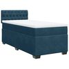vidaXL Giroletto a Molle con Materasso Blu Scuro 90x200 cm in Velluto