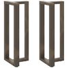 vidaXL Gambe per tavolo da bar a forma di T 2 pz nere 50x35x(100-101) cm in acciaio